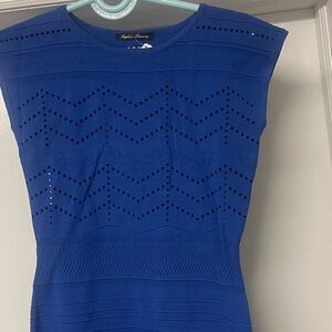 Blue Cap Sleeve Dress
